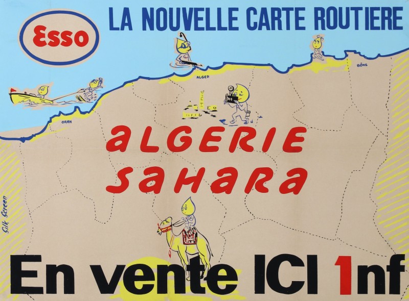 For sale: ESSO LA NOUVELLE CARTE ROUTIERE ALGERIE SAHARA