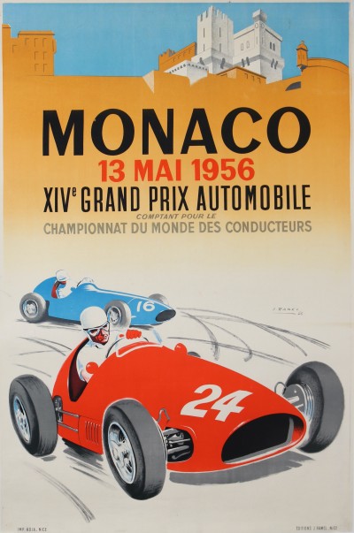 For sale: MONACO XIVe GRAND PRIX AUTOMOBILE 13 MAI 1956 CHAMPION DU MONDE DES CONSTRUCTEURS