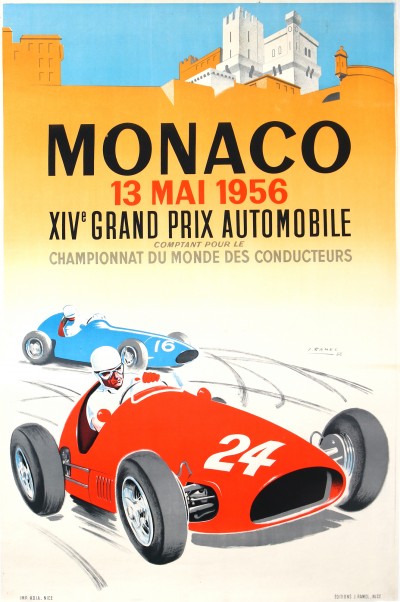 For sale: MONACO XIVe GRAND PRIX AUTOMOBILE 13 MAI 1956 CHAMPION DU MONDE DES CONSTRUCTEURS