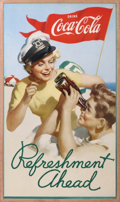 For sale: DRINK COCA-COLA REFRESHMENT AHEAD