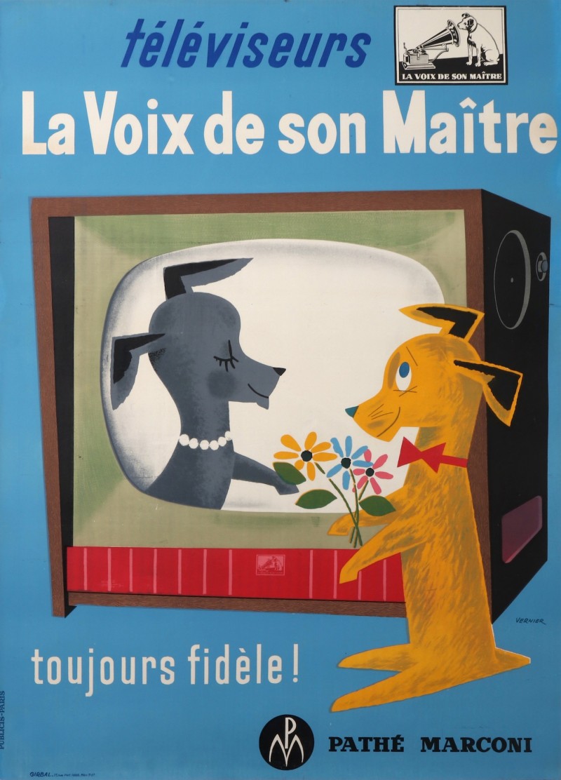 For sale: PATHE MARCONI TELEVISEURS LA VOIX DE SON MAITRE TOUJOURS FIDELE