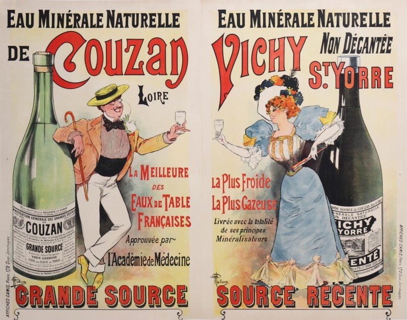 For sale: EAU MINERALE COUZAN - EAU MINERALE VICHY St YORRE  EAU DE SOURCE