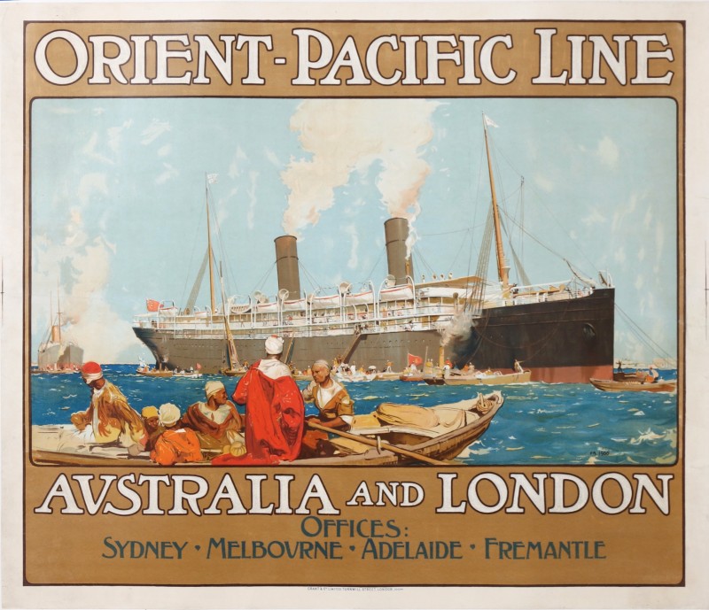 For sale: ORIENT-PACIFIC LINE AUSTRALIA AND LONDON SYDNEY  MELBOURNE ADELAIDE FREMANTLE