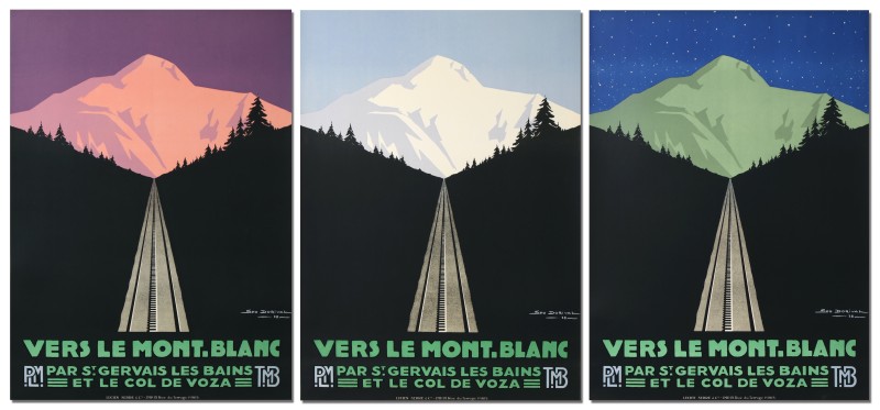 For sale: VERS LE MONT BLANC PLM - TMB  PAR ST GERVAIS LES BAINS COL DE LA VOZA NUIT , CREPUSCULE,   JOUR RARE SET COMPLET