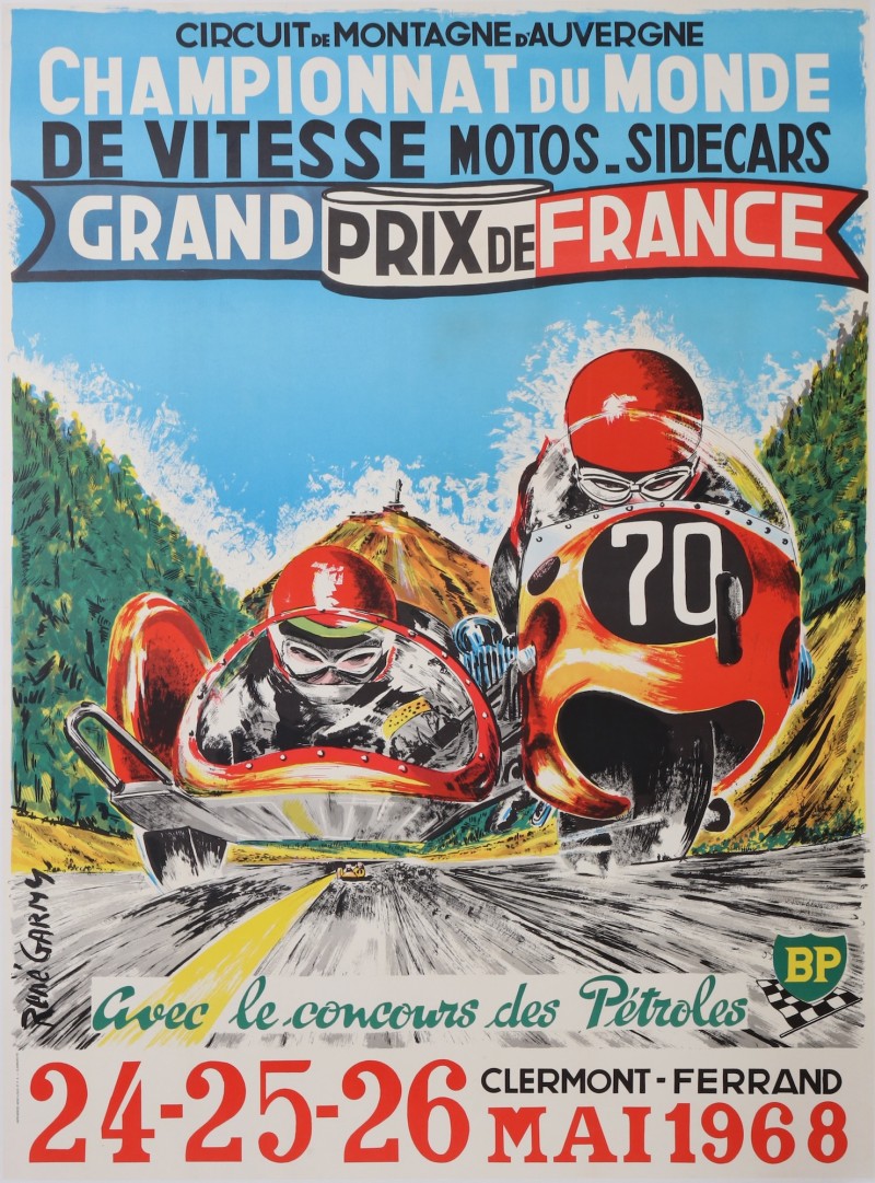 For sale: GRAND PRIX DE FRANCE CHAMPIONAT DU MONDE DE VITESSE MOTOS-SIDECARS  Circuit de Montagne d'Auvergne