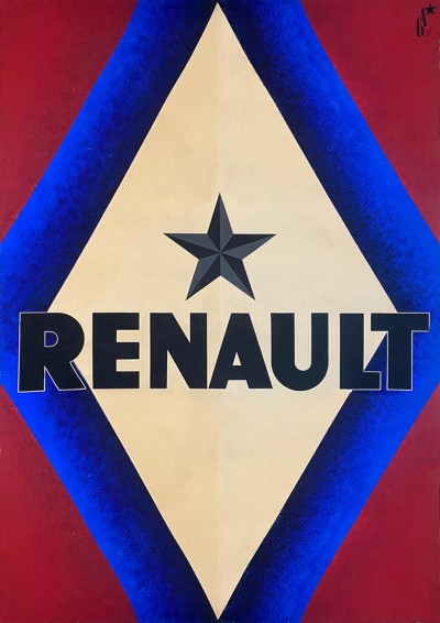 For sale: LOUPOT-CASSANDRE  MAQUETTE RENAULT GOUACHE  POLYCHROME