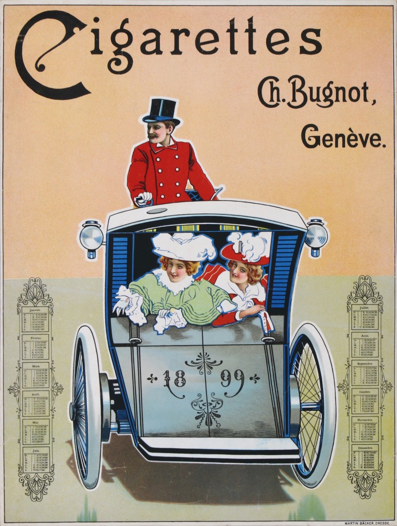 For sale: CIGARETTES BUGNOT CHARLES GENEVE AUTOMOBILES