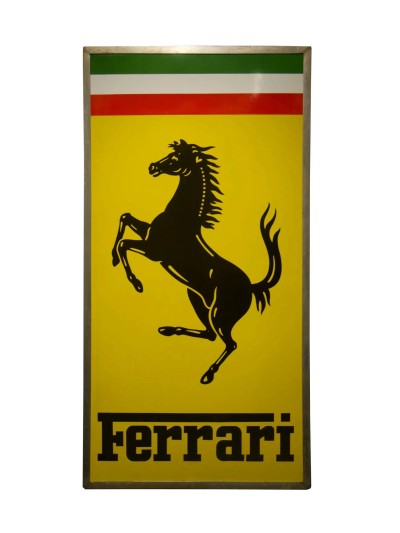 For sale: FERRARI HISTORIQUE PLAQUE EMAILLEE  RECTANGULAIRE DE CONCESSIONNAIRE  FILIPINETTI GENEVE