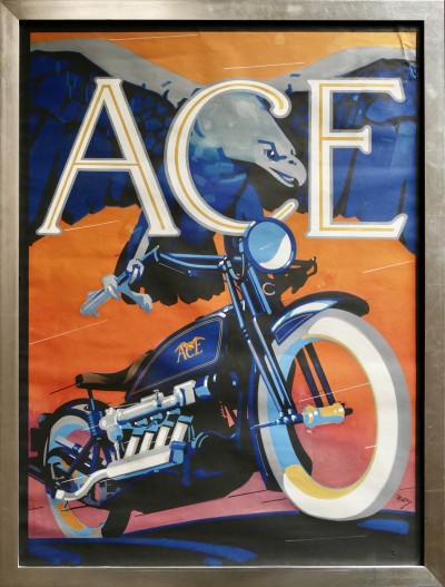 For sale: ACE MOTOR CORPORATION  MAQUETTE ET ORIGINALE DE L'AFFICHE