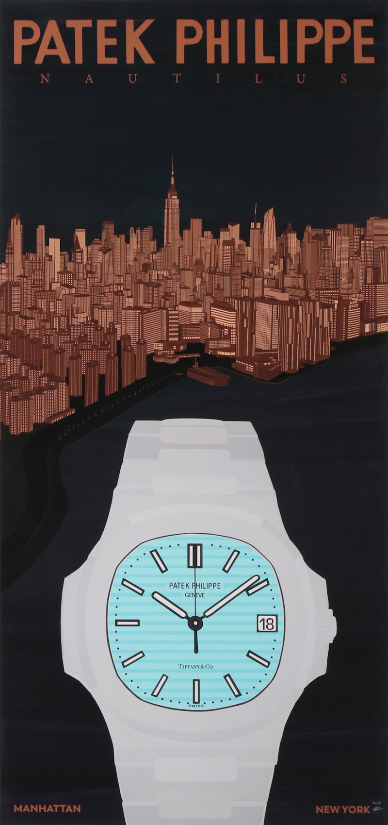 For sale: PATEK PHILIPPE NAUTILUS TIFFANY 5711/1A-018 MANHATTAN NEW YORK Edition Limited