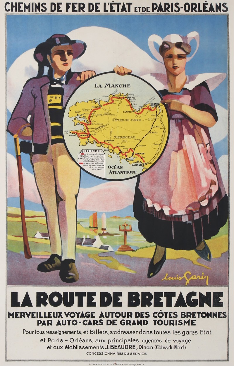 For sale: CHEMINS DE FER DE L'ÉTAT ET DE PARIS-ORLÉANS - LA ROUTE DE BRETAGNE