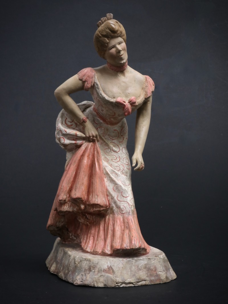 For sale: JEANNE GRANIER PLATRE POLYCRHOME DE  MUSIC HALL  SIGNE SUR LA BASE LEONETTO CAPPIELLO