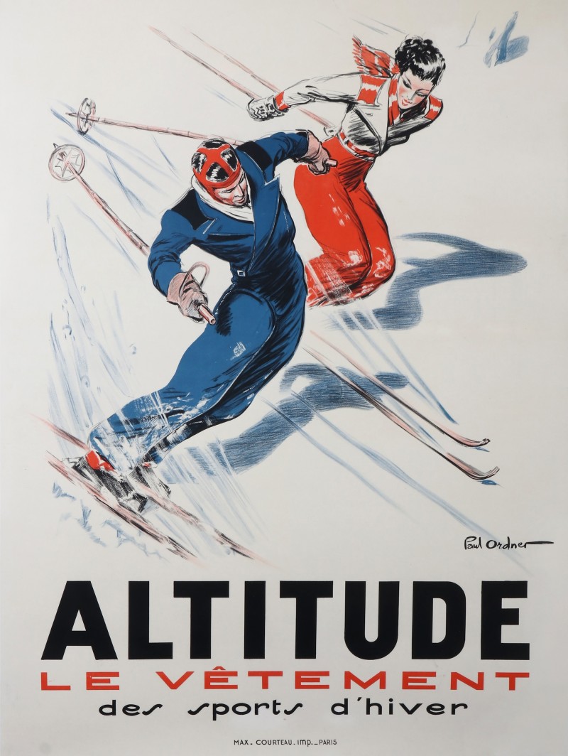 For sale: AFFICHE SPORT D'HIVER // ALTITUDE - LE VÊTEMENT DES SPORTS D'HIVER