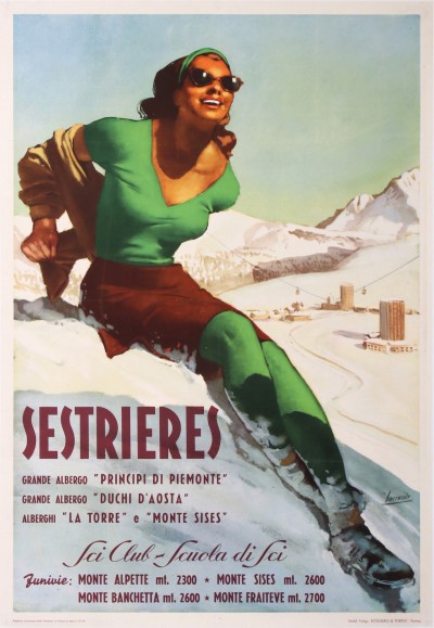 For sale: SESTRIERES SKI CLUB ECOLE DE SKI MONTE BANCHETTA mt. 2600 * MONTE FRAITEVE mt. 2700