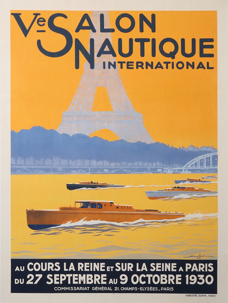 For sale: Ve SALON NAUTIQUE PARIS. TOUR EIFFEL CANOT AUTOMOBILES Au Cours de la Reine et sur la Seine Paris