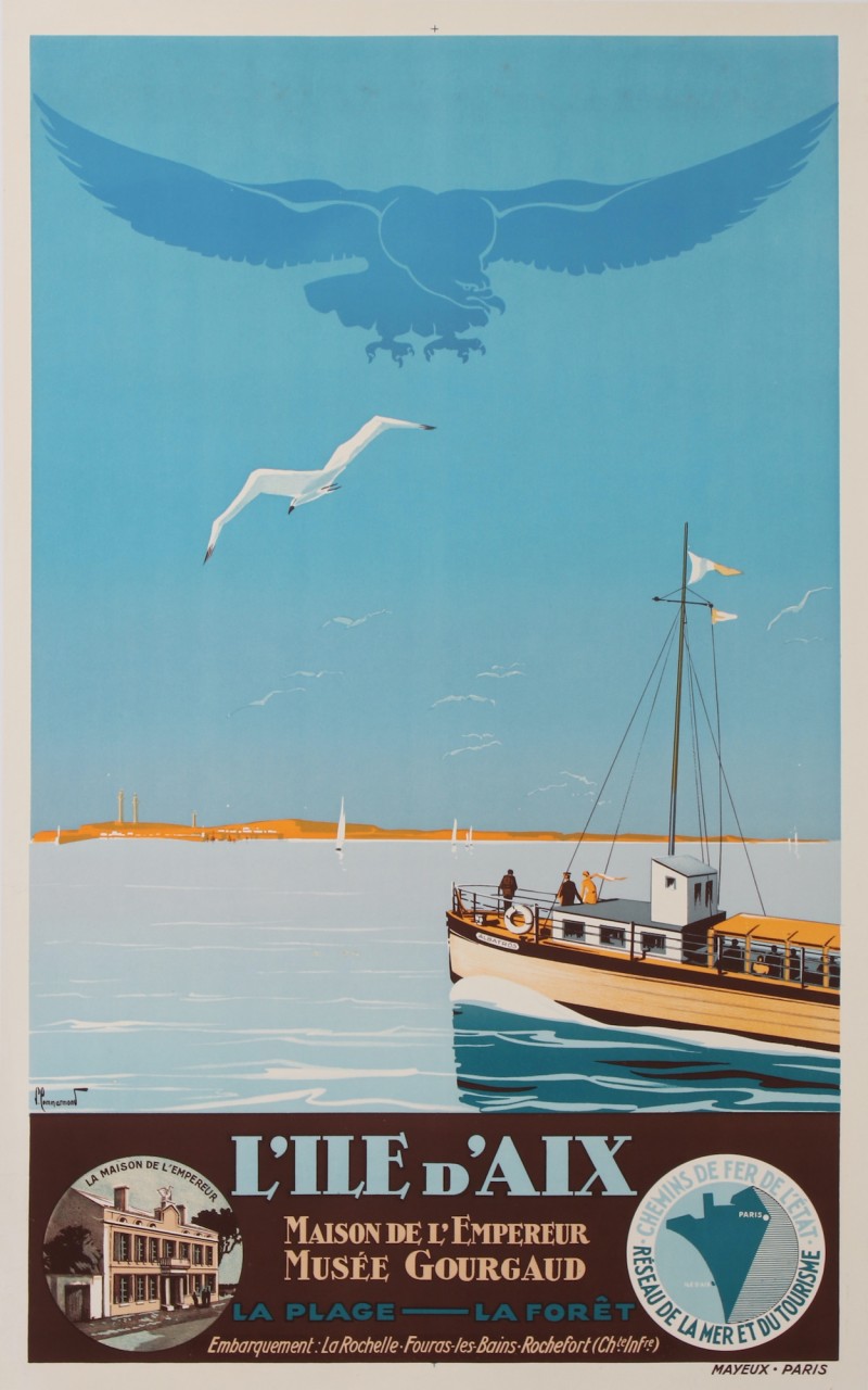For sale: ILE d AIX  MAISON DE L'EMPEREUR MUSEE GOURGAUD CHEMIN DE FER DE L'ETAT  Embarquement  La Rochelle Fouras  Rochefort