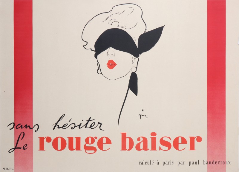 For sale: LE ROUGE BAISER SANS HESITER  CALCULÉ À PARIS PAR PAUL BAUDECROUX