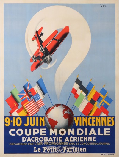 For sale: À REMPLIRCOUPE MONDIALE D ACROBATIE AERIENNE  9-10 JUIN VINCENNES