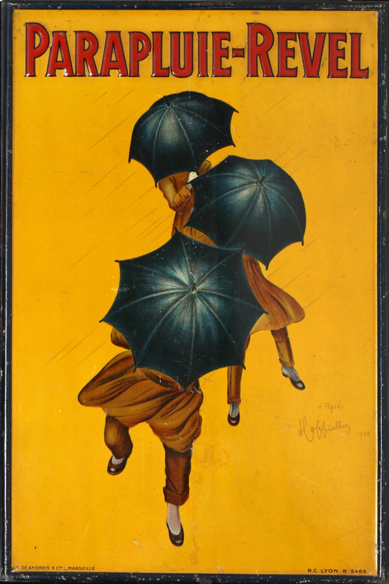 For sale: PARAPLUIE REVEL  PLAQUE  PUBLICITAIRE LITHOGRAPHIE