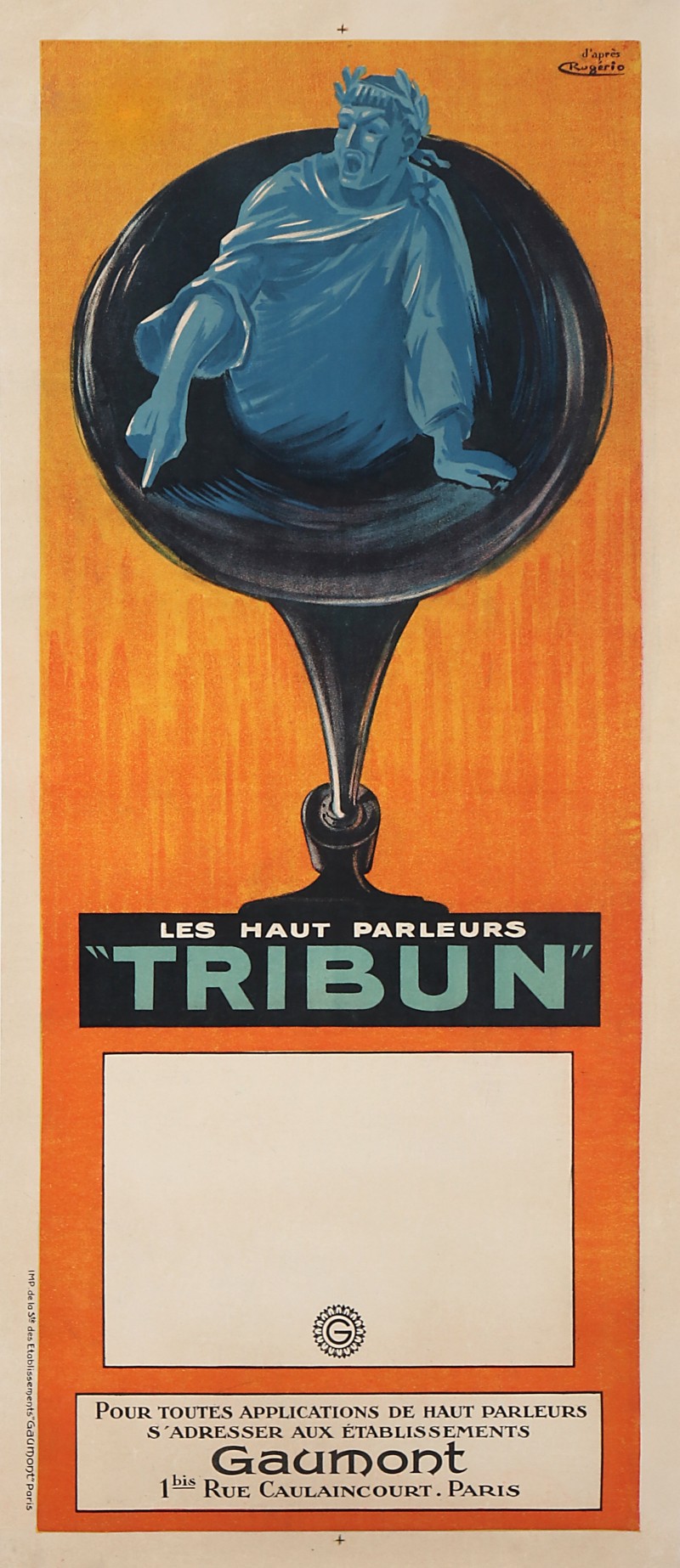 For sale: TRIBUN HAUT PARLEURS  GAUMONT