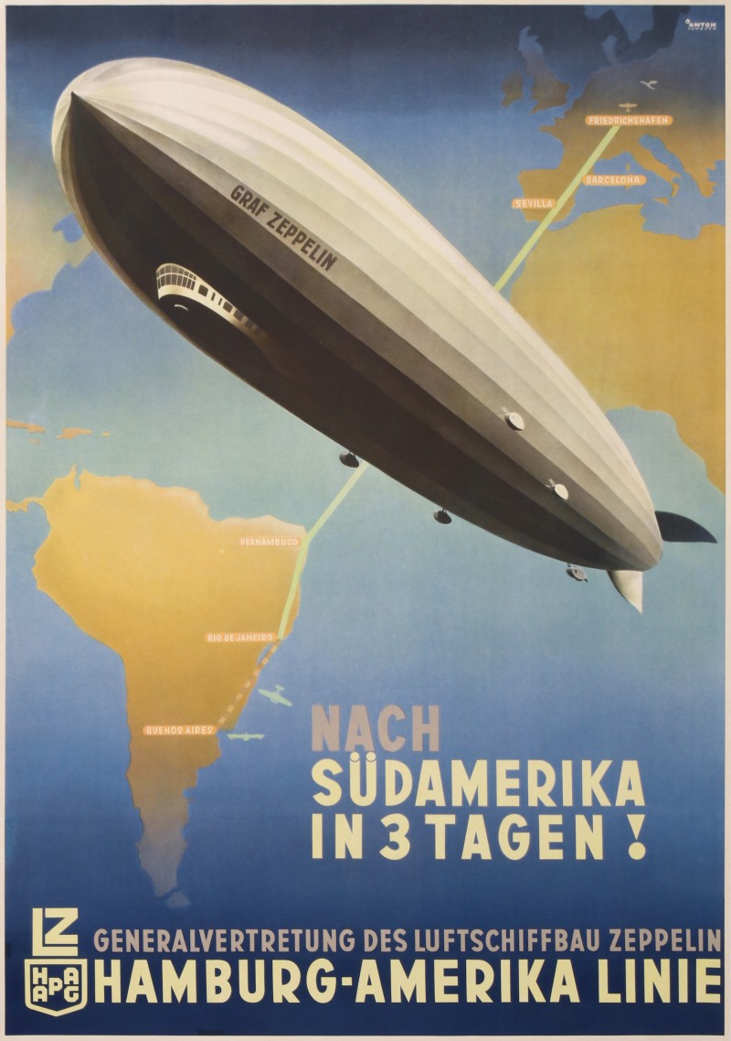 For sale: GRAF ZEPPELIN HAMBURG AMERIKA LINIE  NACH SUDAMERIKA IN 3 TAGEN