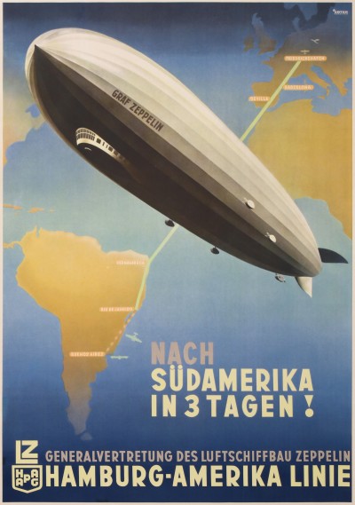 For sale: GRAF ZEPPELIN HAMBURG AMERIKA LINIE  NACH SUDAMERIKA IN 3 TAGEN