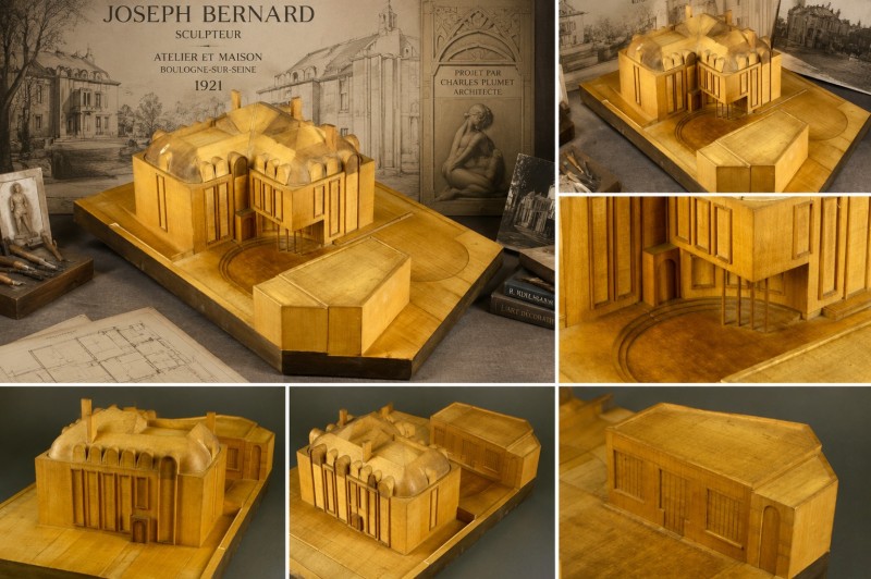 For sale: HISTORIQUE PROJET EN BOIS DE 1921 ATELIER ET MAISON DE JOSEPH BERNARD