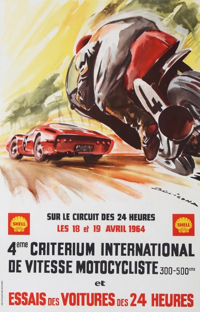For sale: 4EME CRITERIUM INTERNATIONAL DE VITESSE MOTOCYCLISTE LES 18 ET 19 AVRIL 1964 ESSAIS DES VOITURES DES 24 HEURES DU MANS