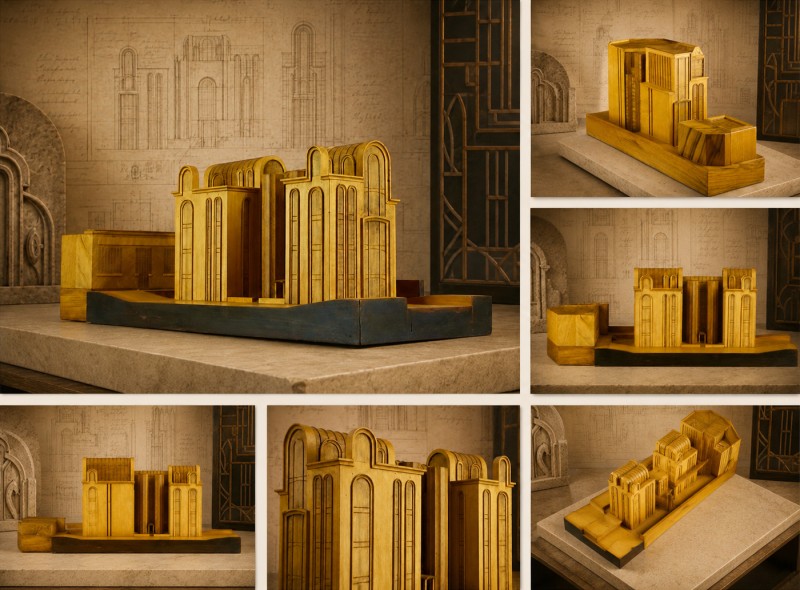 For sale: ATELIER ET MAISON DE JOSEPH BERNARD SCULPTEUR - PROJET EN BOIS DE 1921