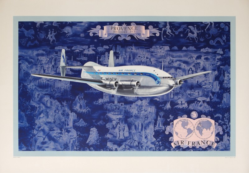 For sale: PLANISPHERE AIR FRANCE PROVENCE BREGUET 763