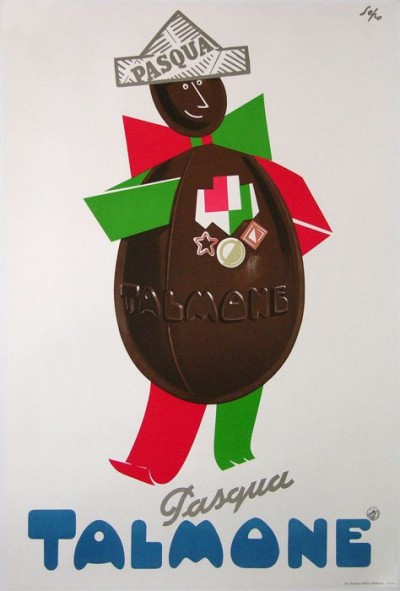 For sale: AFICHE ANCIENNE PASQUA TALMONE CHOCOLAT