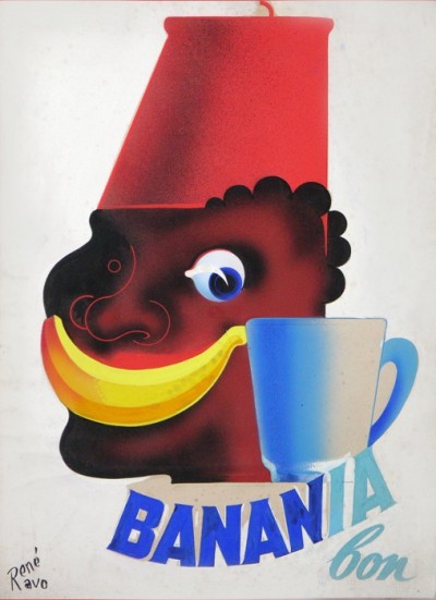 For sale: BANANIA C EST BON  GOUACHE PROJET ORIGINAL DE L AFFICHE
