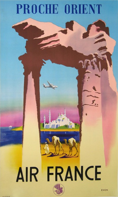 For sale: AFFICHE ANCIENNE AIR FRANCE PROCHE ORIENT par EVEN
