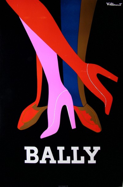 For sale: 62- AFFICHE ANCIENNE CHAUSSURES BALLY  -  LES JAMBES