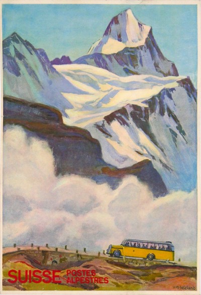 For sale: SUISSE POSTES ALPESTRES AFFICHE ANCIENNE par WIELAND