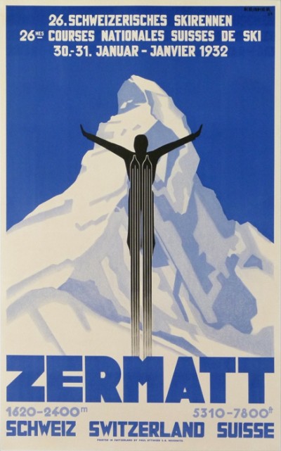 For sale: KRAMER 1931 ZERMATT 26EME COURSE INTERNATIONALES SUISSES DE SKI 1932
