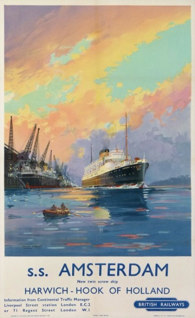 For sale: SS AMSTERDAM NEW TWIN SCREW SHIP HARWICH-HOOK OF HOLLAND BRITISH RAILWAYS