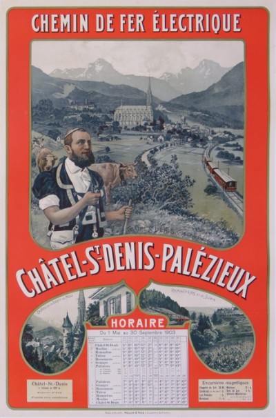 For sale: CHEMIN DE FER ELECTRIQUE 1903 CHATEL ST-DENIS PALEZIEUX
