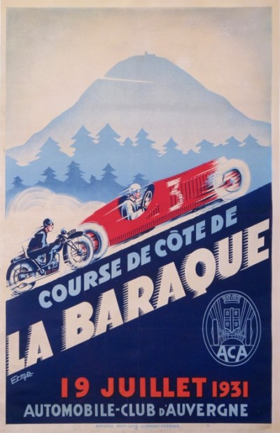 For sale: COURSE DE COTE LA BARAQUE 1931 AUTOMOBILE CLUB D AUVERGNE ACA