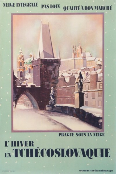 For sale: CHEMIN DE FER D ETAT TCHECOLOVAQUE  PRAGUE SOUS LA NEIGE