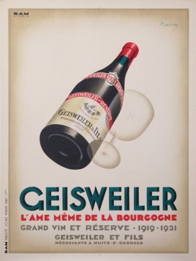 For sale: GEISWEILER L'AME DE LA BOURGOGNE-GRAND VIN ET RESERVE 1919-1921