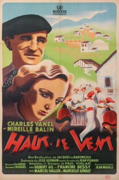 For sale: HAUT LE VENT CHARLES VANEL MIREILLE BALIN  PAYS BASQUE  LES FILMS MINERVA