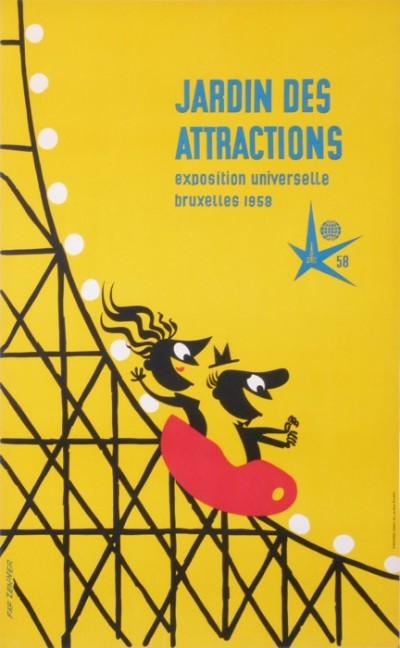 For sale: JARDIN DES ATTRACTIONS EXPOSITION BRUXELLES  ATOMIUM